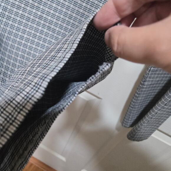 Zara Glen Check Plaid Straight-Leg Pants Women’s Large - Picture 7 of 7